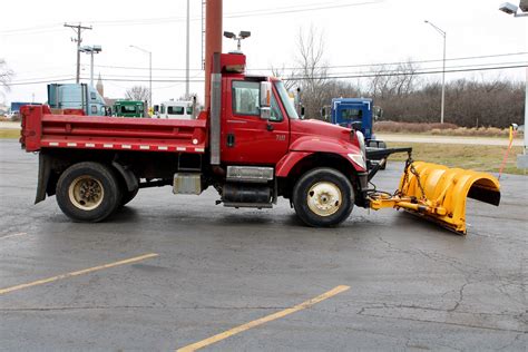 Used 2003 International 4300 Dump Truck With Snow Plow For Sale