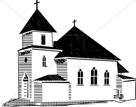 Church In Black And White Church Clipart