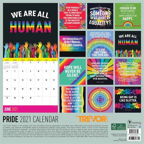 Pride month is so important because it marks the start of huge change within the lgbt+ community, as well as the wider societal implications. Pride, Hope Will Never Be Silent Calendar 2021 at Calendar ...