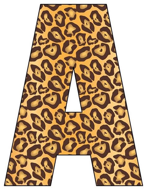 8x105 Inch Leopard Printable Letters A Z 0 9 Printable