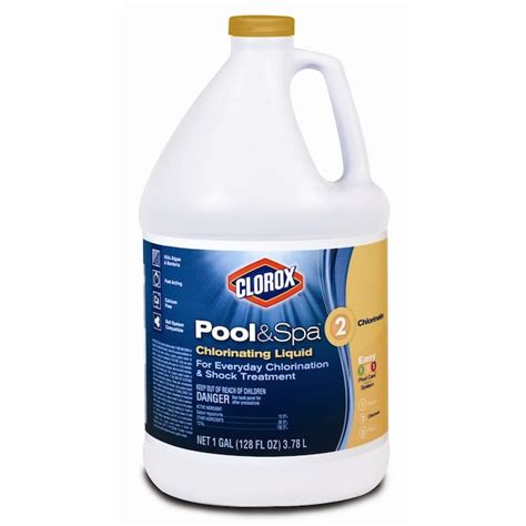 Clorox Poolandspa 1 Gallon Liquid Pool Chlorine In The Liquid Pool