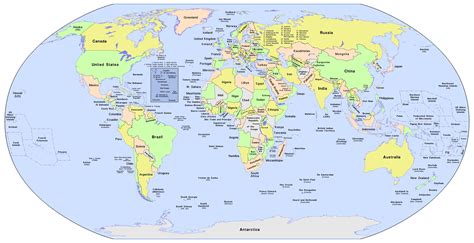 Printable Labeled World Map Printable World Holiday