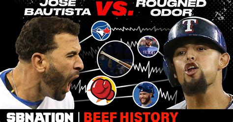 The Jose Bautista Rougned Odor Bat Flip Beef Led To An Iconic Face