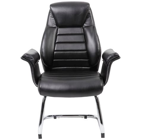 Jersey Executive Leather Faced Office Visitor Armchairs