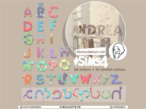 Kids Alphabet Cc Sims 4 Syboulette Custom Content For The Sims 4