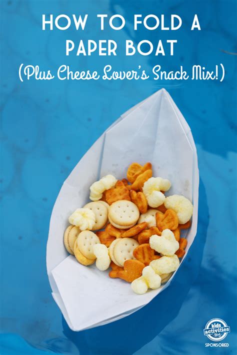 Simple Origami Paper Boats {Plus Snack Mix!}