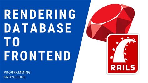 Ruby On Rails Tutorial Rendering Database To Frontend