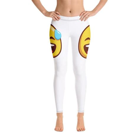 Smiling Face With Open Mouth And Cold Sweat Side Leggings Side