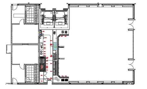 Industrial Building Layout Autocad Drawing Plan Cadbull
