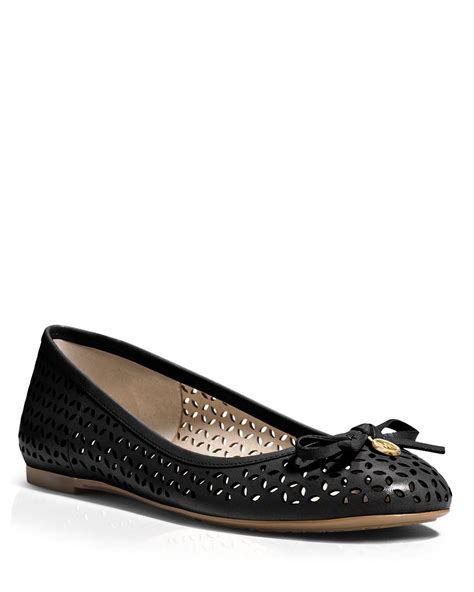 Lyst Michael Michael Kors Ballet Flats Olivia Perforated In Black