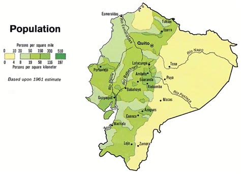 Ecuador Population Density Geography Country Maps E Ecuador Ecuador Population Density