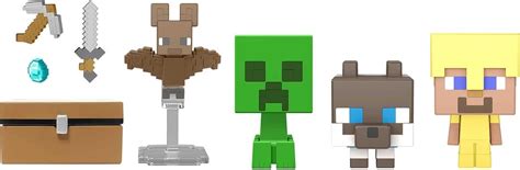 Minecraft Mob Head Minis Cave Explorers Pack With 2 Action