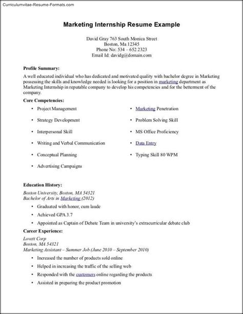 Completing the education with a good academic record is helpful for the students but building a great. Resume template internship word - CV template: Internship ...