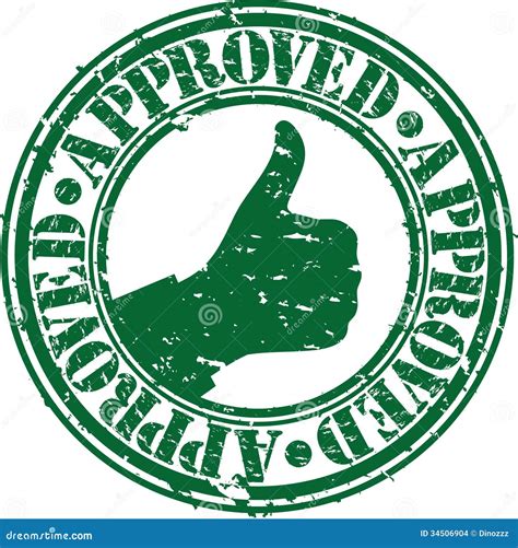 Grunge Approved Rubber Stamp Stock Vector Illustration Of Icon Thumb