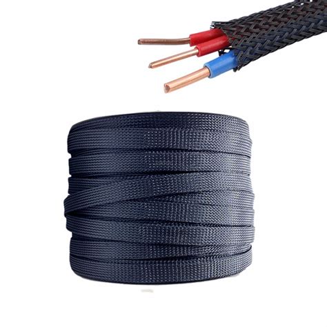 5m10m Black Insulated Braid Sleeving 1012162025mm Tight Pet Wire
