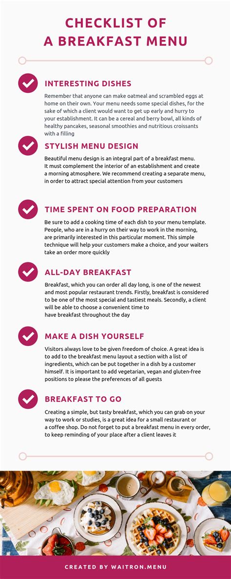 Menu Design Checklist Of A Breakfast Menu Waitronmenu Blog