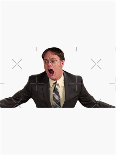 Dwight Schrute Yelling Us Office Sticker For Sale By Night Sky Art