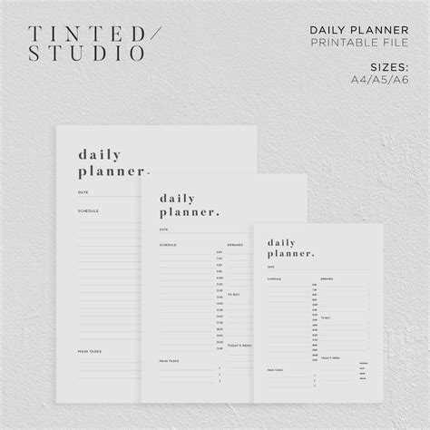 Daily Printable Planner Collection 01 To Do Lists A4 Etsy Uk