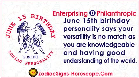 June 15 Zodiac Gemini Horoscope Birthday Personality And Lucky Things