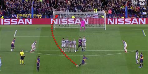 Video Lionel Messis Free Kick Goal In Champions League