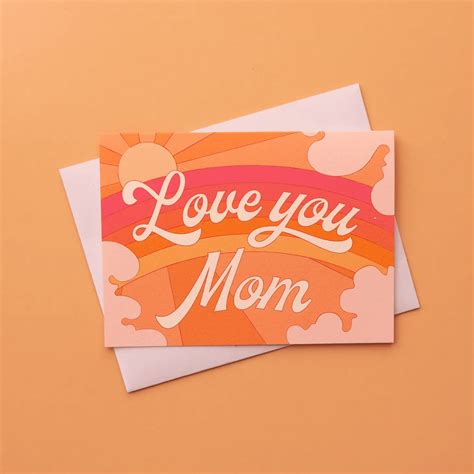 Love You Mom Card Typo Market