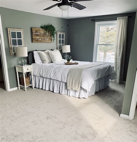 Creating A Relaxing Bedroom With Green And Grey Artourney