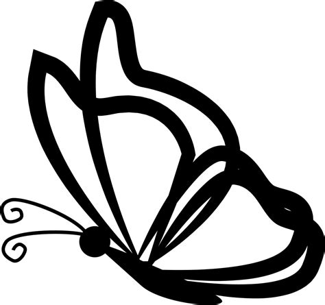 Butterfly Clipart Black And White Outline Butterflies Black And White
