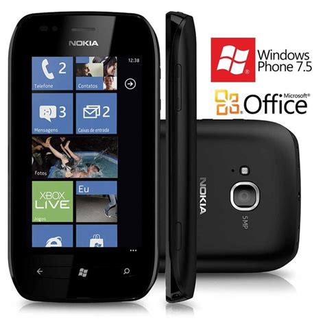 Celular Desbloqueado Nokia Lumia 710 Preto Com Windows Phone Câmera