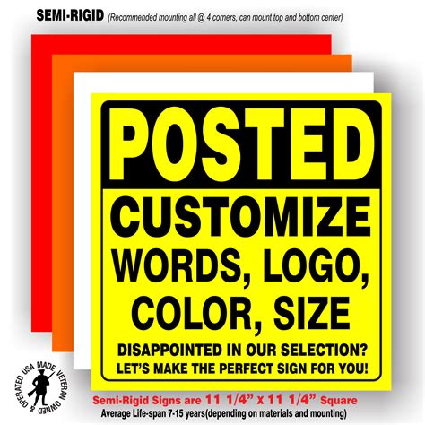 Custom Semi Rigid Aluminum No Trespassing Signs No Trespassing Signs
