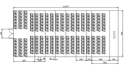 Conference Hall Seating Arrangement Typical Section Details Are Given