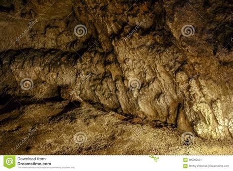 The Tunnel Wall In The Underground Cave Stock Photo Image Of Inside