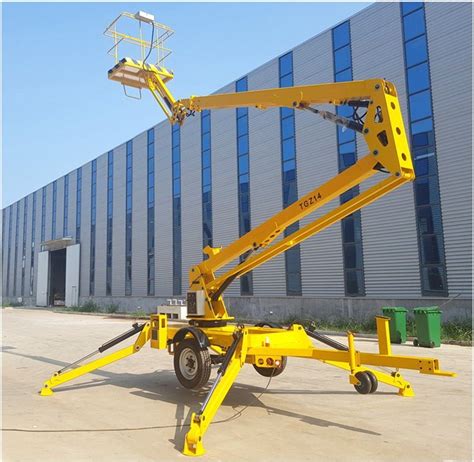 Articulating Boom Lift Mobile Trailer Mounted Cherry Picker Folding Arm