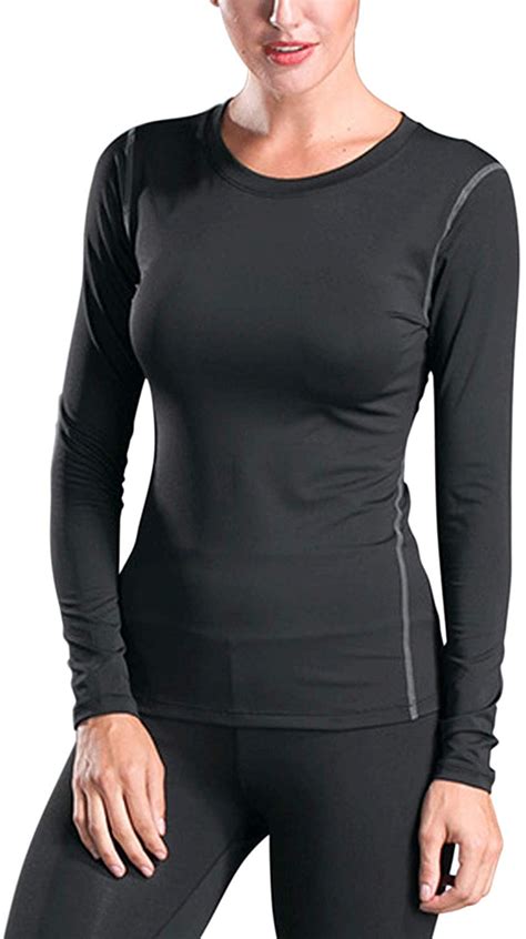 Wanayou Womens Compression Shirt Dry Fit Long Sleeve Running Athletic