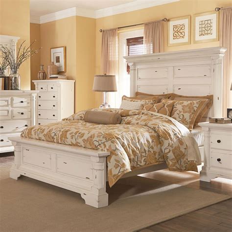 Large showroom collection (we purchased 6 dining room chairs). Gramercy Park Panel Bedroom Set (Aged White) Progressive ...