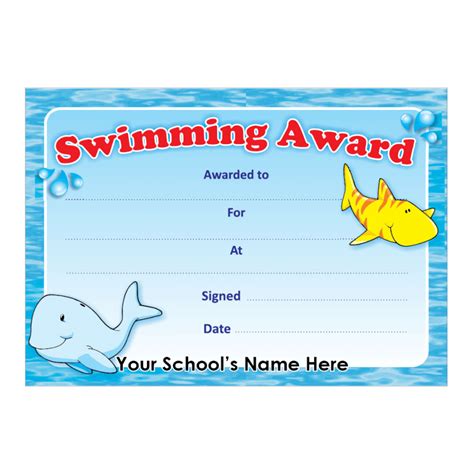 Free Printable Swimming Certificate Templates Printable Templates