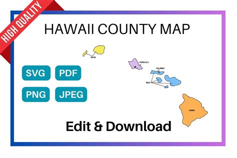 Hawaii County Map: Editable & Printable State County Maps