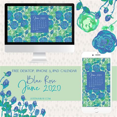June 2020 Free Desktop Calendar Download — Justinah Kay