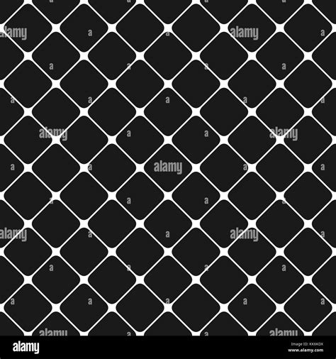 Seamless Monochrome Rounded Square Grid Pattern Background Graphic