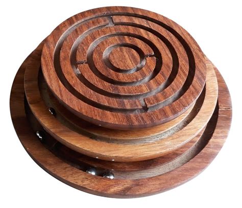 A2imart Wooden Labyrinth Board Game Ball In Maze Puzzle Game Etsy