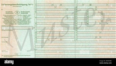 Car Registration Document Hi Res Stock Photography And Images Alamy