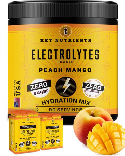 Buy Key Ents Electrolytes Powder Tropical Peach Mango Electrolyte