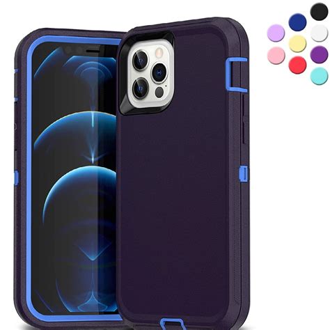 Iphone 12 Pro Max Heavy Duty Case Blue 3 Layer Shock Absorbent