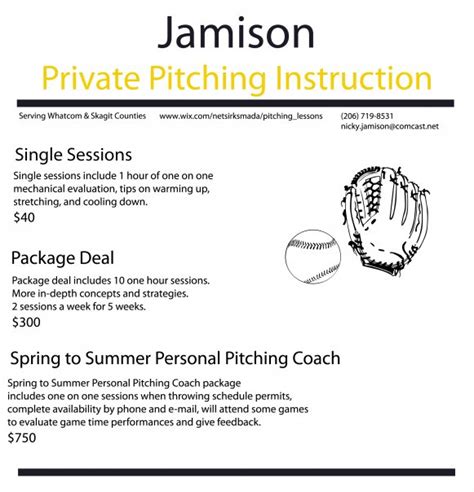 Jamison Private Pitching Instruction Kirkland Wa
