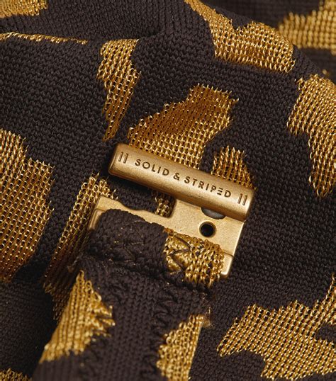 Solid And Striped Gold Leopard Print Ginger Bikini Top Harrods Uk