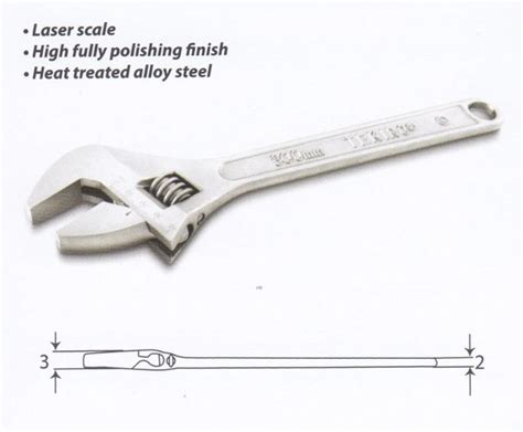 Jual Kunci Inggris 10 Inch Tekiro Adjustable Wrench Chrome Di Lapak