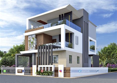 Panash Designs Modern Luxurious Three Storey House