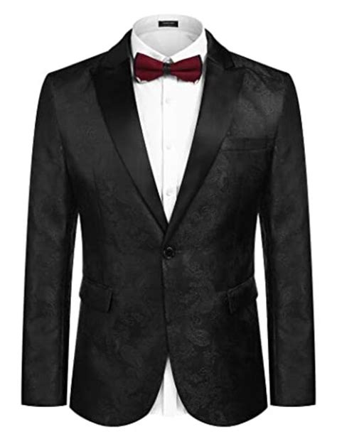 Buy COOFANDY Men S Floral Tuxedo Paisley Suit Jacket Dress Dinner Party