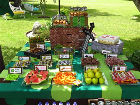 Minecraft Candy Bar 9th Birthday, Birthday Parties, Bday, Birthday