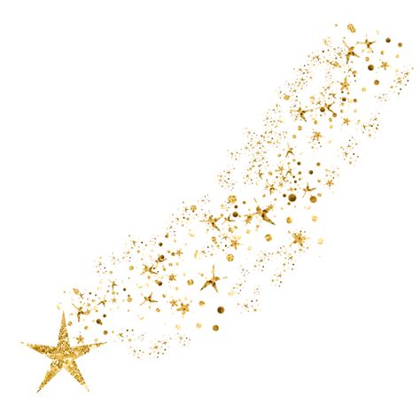 Star Shootingstar Gold Glitter Sticker By Missbee