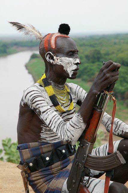 Karo Tribal Warrior Omo Valley Nicolas Jurnjack Ethiopian People